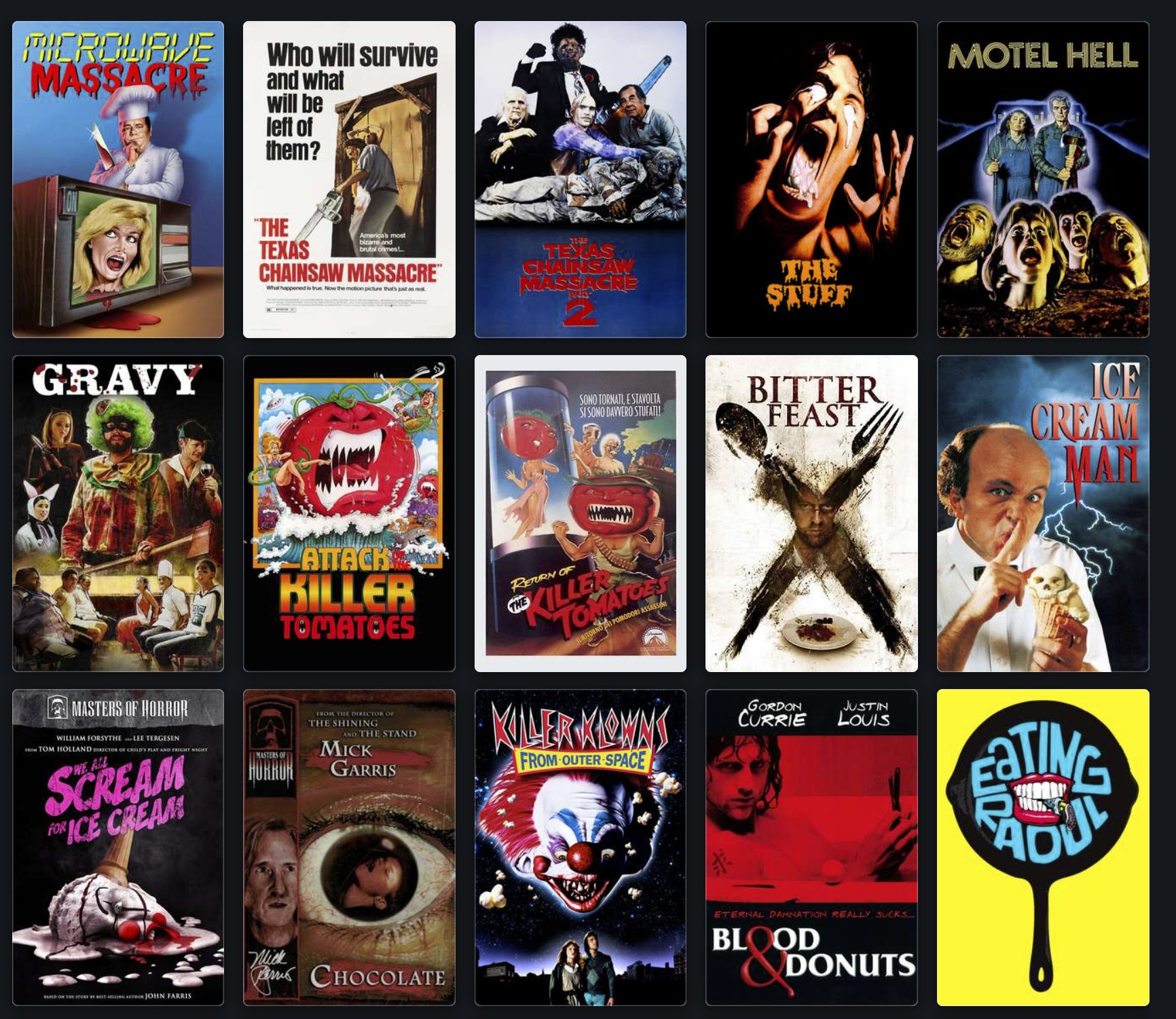 Gastro Horror Letterboxd